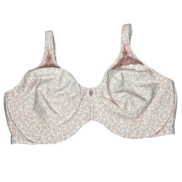 Bali Women's Passion for Comfort Minimizer Underwire Bra 42DD Pink Leaf Print - Picture 2 of 9